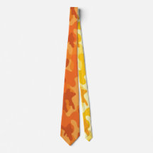 Hellorange-gelbe Camouflage-Designer Neck Tie