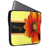 Hellorange gelbe Feder Blume Notebook-Gehäuse Laptopschutzhülle (Vorne Rechts)