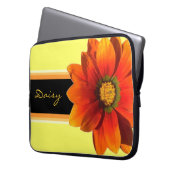 Hellorange gelbe Feder Blume Notebook-Gehäuse Laptopschutzhülle (Vorderseite Links)