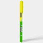 Hellorange Gelbe grüne geometrische Schleife Case-Mate iPhone Hülle (Rückseite / Rechts)