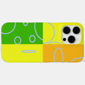 Hellorange Gelbe grüne geometrische Schleife Case-Mate iPhone Hülle (Rückseite (Horizontal))