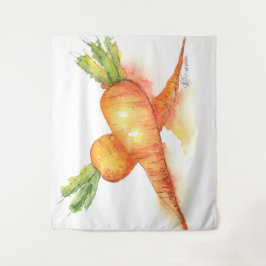 Hellorange Karotte Wandteppich