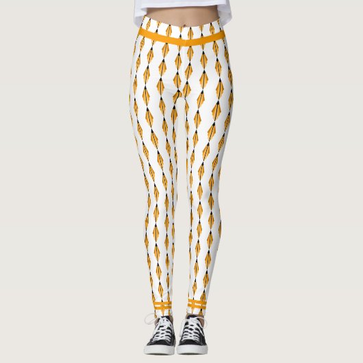 Hellorange Leggings (Vorderseite)
