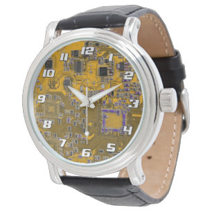 Hellorange Leiterplatten-Schaltungsdesign für IT-E Armbanduhr