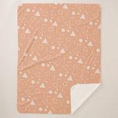 Hellorange Memphis Muster Sherpa-Decke Sherpadecke (Vorderseite)
