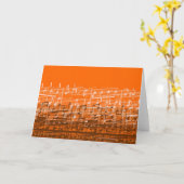 Hellorange Musiknoten grüßen Karte (Gelbe Blume)