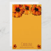 Hellorange Nururie - personalisiert Briefpapier (Vorne/Hinten)