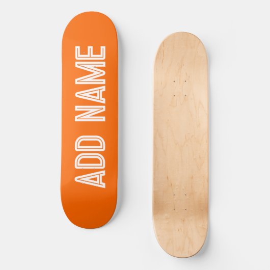 hellorange - personalisiert skateboard (Vorderseite)