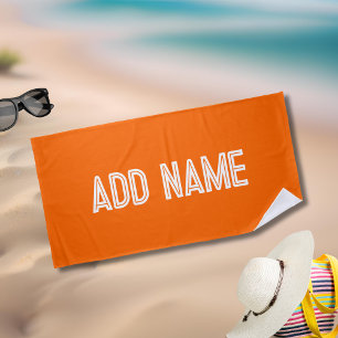 hellorange - personalisiert strandtuch