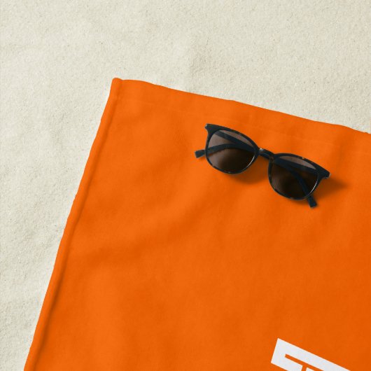 hellorange - personalisiert strandtuch (Beispiel)