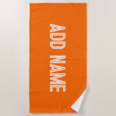 hellorange - personalisiert strandtuch (Vorderseite)