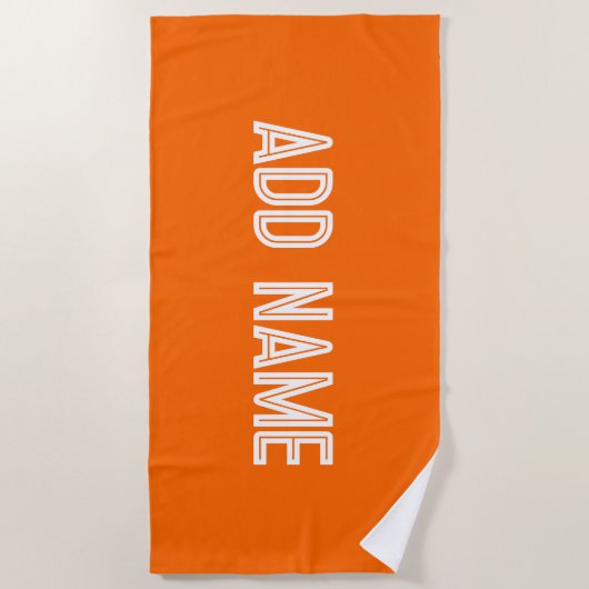 hellorange - personalisiert strandtuch (Vorderseite)