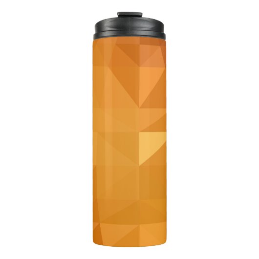 Hellorange polygonale Illustration, die besteht Thermosbecher (Vorderseite)