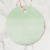 Hellorange-rosa Bäuche Babydusche Gefälligkeitsmar Geschenkanhänger (Rückseite)