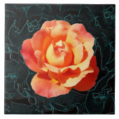 Hellorange Rose Fliese (Vorderseite)