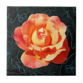 Hellorange Rose Fliese (Vorderseite)