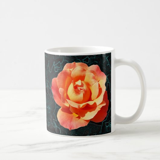 Hellorange Rose Kaffeetasse (Rechts)