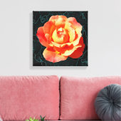 Hellorange Rose Leinwanddruck (Insitu (Wohnzimmer))