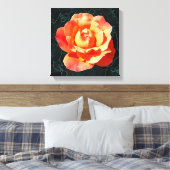 Hellorange Rose Leinwanddruck (Insitu (Schlafzimmer))