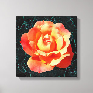 Hellorange Rose Leinwanddruck