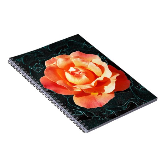 Hellorange Rose Notizblock (Rechte Seite)