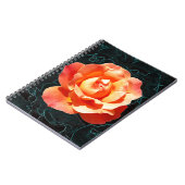 Hellorange Rose Notizblock (Linke Seite)