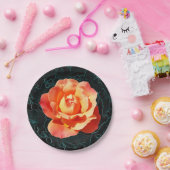 Hellorange Rose Pappteller (Party)