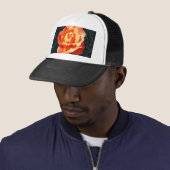 Hellorange Rose Truckerkappe (Beispiel)