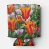 Hellorange Tulpen im Park Dosenkühler (Rückseite)