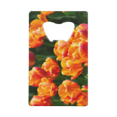 Hellorange Tulpen im Park Geldbeutel Flaschenöffner (Rückseite)