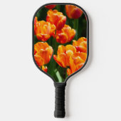 Hellorange Tulpen im Park Pickleball Schläger (Rückseite)