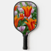Hellorange Tulpen im Park Pickleball Schläger (Rückseite)