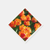Hellorange Tulpen im Park Serviette (Ecke)