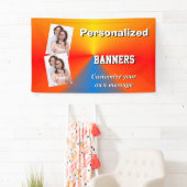 Hellorange und blaue Bildvorlage Banner (Insitu)