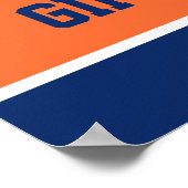 Hellorange und dunkelblau poster (Ecke)