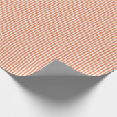 Hellorange und Elfenbein schräge Streifen Geschenkpapier (Ecke)