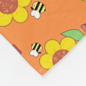 Hellorange und gelbe Sonnenblumen Fleecedecke (Ecke)