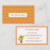 Hellorange und gelbe Sonnenblumen Visitenkarte (Vorne/Hinten)