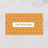 Hellorange und gelbe Sonnenblumen Visitenkarte (Vorderseite)