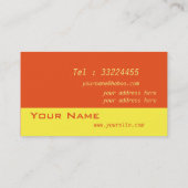 Hellorange und gelbe Zickzack Visitenkarte (Rückseite)