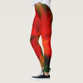 Hellorange und grüne Abstrakt Leggings (Links)