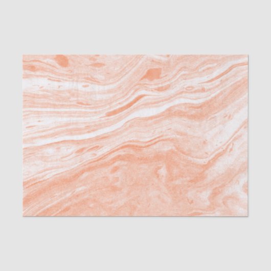 Hellorange- und weißer Marmormuster Seidenpapier (Vorderseite)