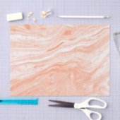 Hellorange- und weißer Marmormuster Seidenpapier (Handwerk)