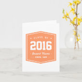 Hellorangee coole Klasse Karte (Gelbe Blume)