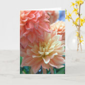 hellorangee Dahlien 2 Karte (Gelbe Blume)