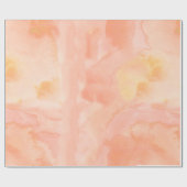 Hellorangees Pfirsich-Aquarell Geschenkpapier (Flach)