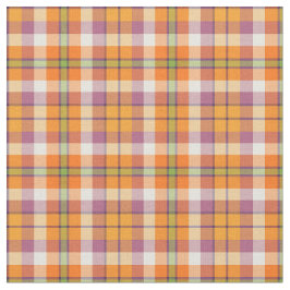 Hellorangees und lila kariertes Muster Halloweens Stoff