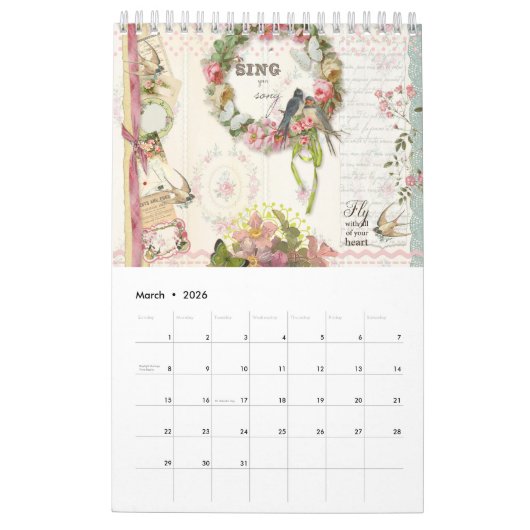Hellosusan Designs 12 Monate Kalender 2026 (Mär 2026)