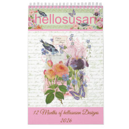 Hellosusan Designs 12 Monate Kalender 2026