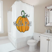 Hellow Pumpkin Fall Pumpkin Hello Fall Duschvorhang (Beispiel)